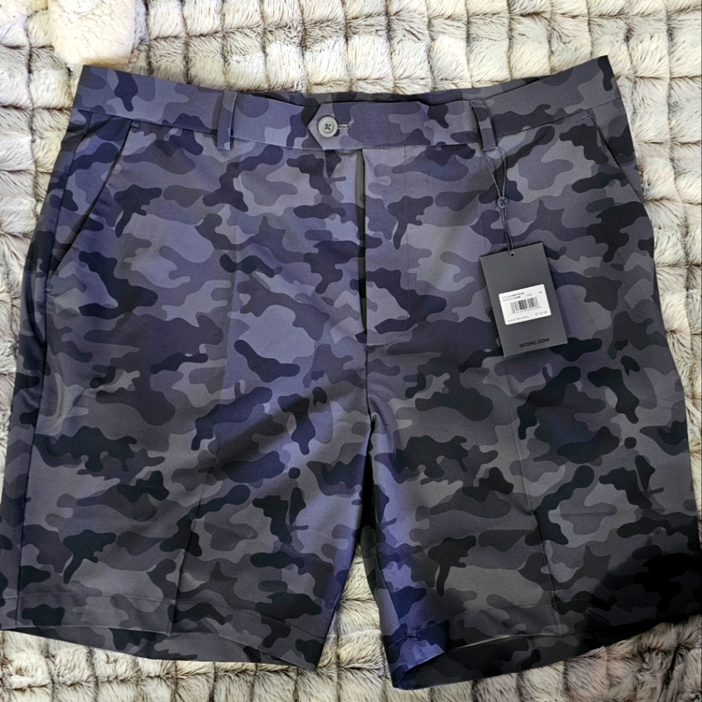 NWT G/FORECamo Maverick 4-Way Stretch Shorts Charcoal Camo Size 38